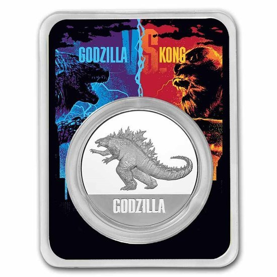 Niue: Godzilla 1 uncia ezüst 2021 Slab