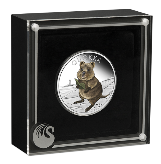 Quokka 1 unce stříbra 2021 Barevná Proof