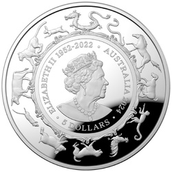 RAM : Lunar - Année du Dragon 1 once d'argent 2024 Proof Pièce bombée