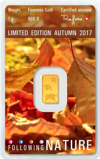 4 x 1 grammos aranyrudak Following Nature Argor - Heraeus