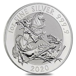 San Jorge y el Dragón 1 oz Plata 2020