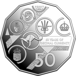 Set 6 monede 60th Anniversary of Decimal Currency CuNi/AlBr 2026 Proof