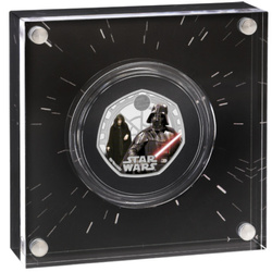 Star Wars: Darth Vader y el Emperador Palpatine 50p Plata de color 2023 Proof
