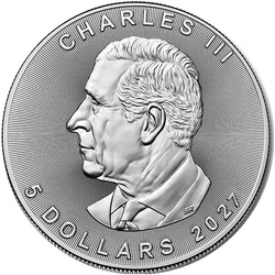 Silver Coin Canadian Maple Leaf 1 oz silver 2027