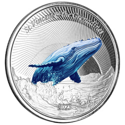 St. Vincent & The Grenadines - Humpback Whale kolorowany 1 uncja Srebra 2023 Proof