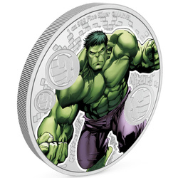 Niue : Marvel - Hulk colorée 1 once d'argent 2023 Proof