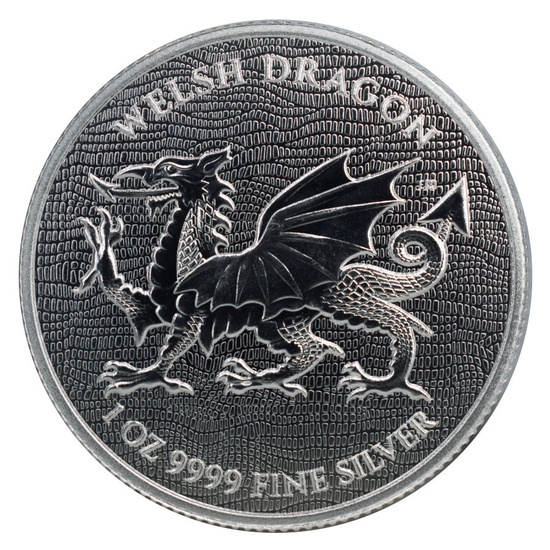 Niue: Heraldic - Welsh Dragon 1 oncia d'argento 2022