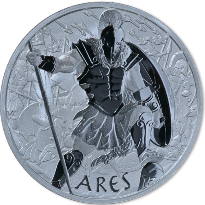 Tuvalu: Dioses del Olimpo - Ares 5 oz Plata 2023