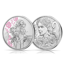 La pivoine colorée 10 euros argent 2024 Proof
