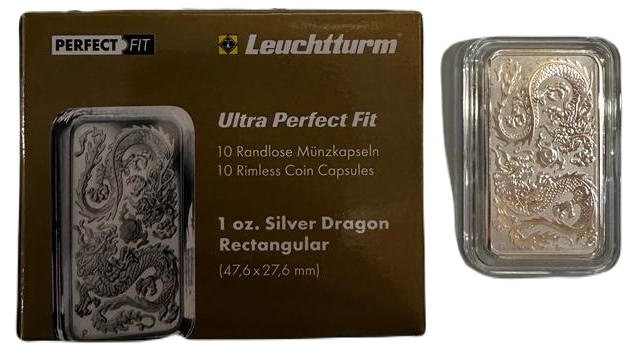 Leuchtturm - Capac din plastic pentru lingou monedă Dragon Ultra Perfect Fit 10 bucăți