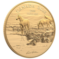 Canada : Mustang Country par Robert Bateman 2 500 Or 2025 Proof