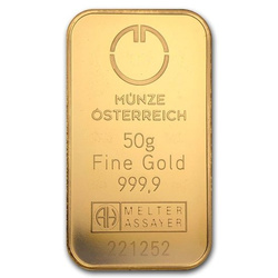 50 gramów Sztabka Złota Austrian Mint