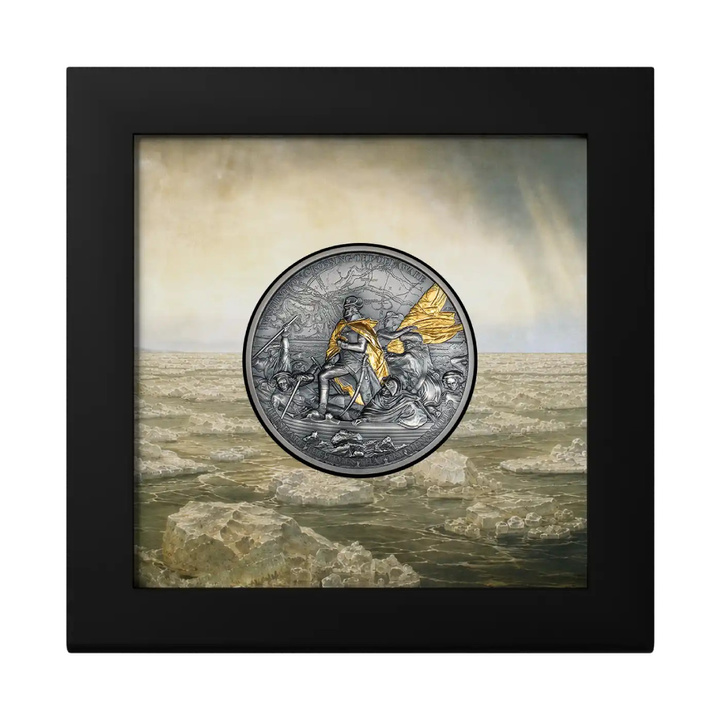 Stříbrná mince Forging of Independence – Crossing the Delaware 2 unce Stříbra 2026 Antique Finish