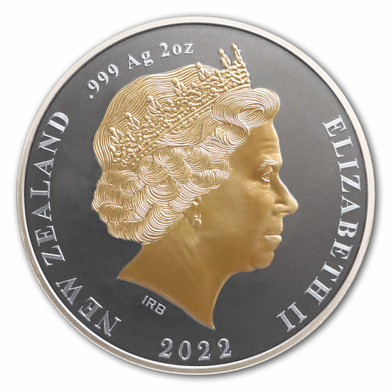 Kiwi 2 oz Plata 2022 Prueba Alto Relieve