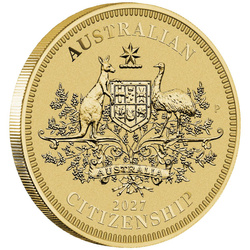 Monedă din cupronichel Perth Mint Australia Australian Citizenship 1 dolar 2027 în card