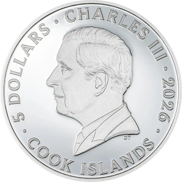 Monedă de Argint Cook Islands Seven Deadly Sins – Sloth colorată 1 oz Argint 2026 Proof