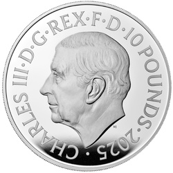 A királyi Tudor-állatok: Richmondi agár 10 uncia ezüst 2025 Proof