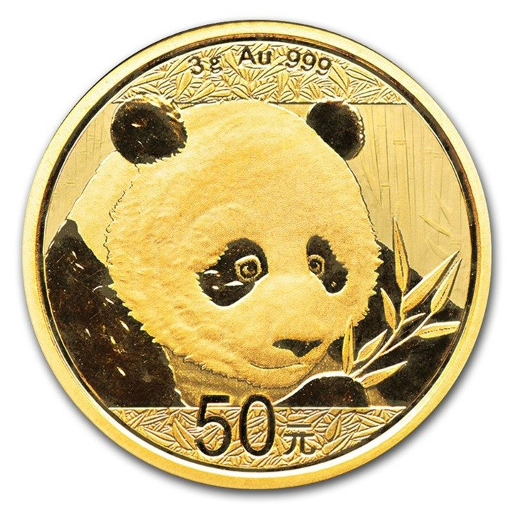 Panda Chino 3 gramos Oro 2018