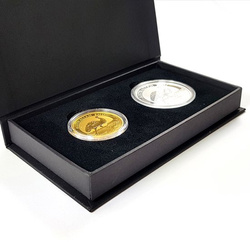 Set Emu australiano - Moneta d'oro e d'argento da 1 oncia 2018