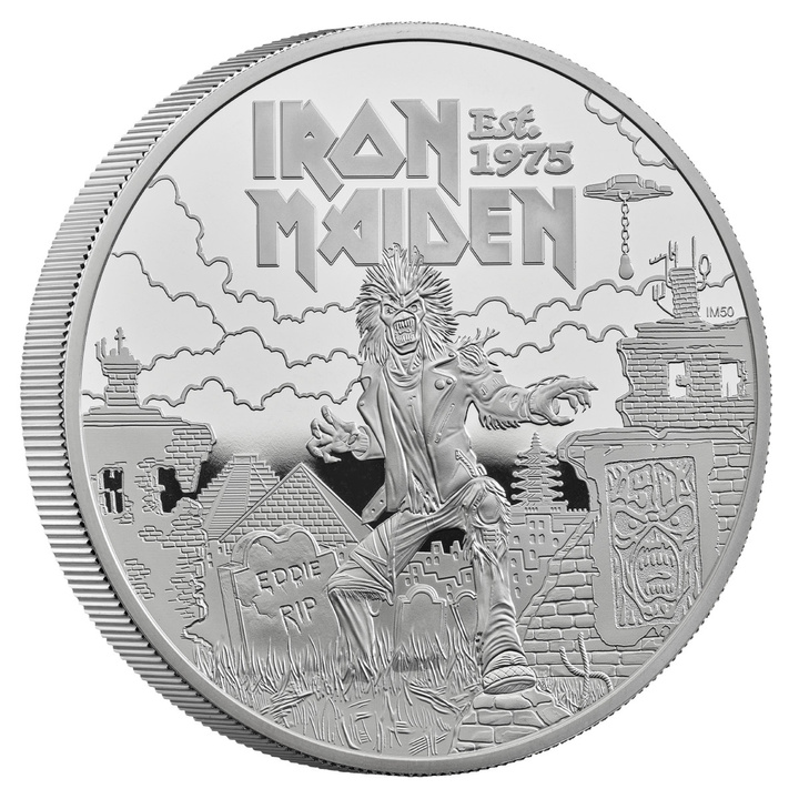 Iron Maiden 5 uncí stříbra 2025 Proof