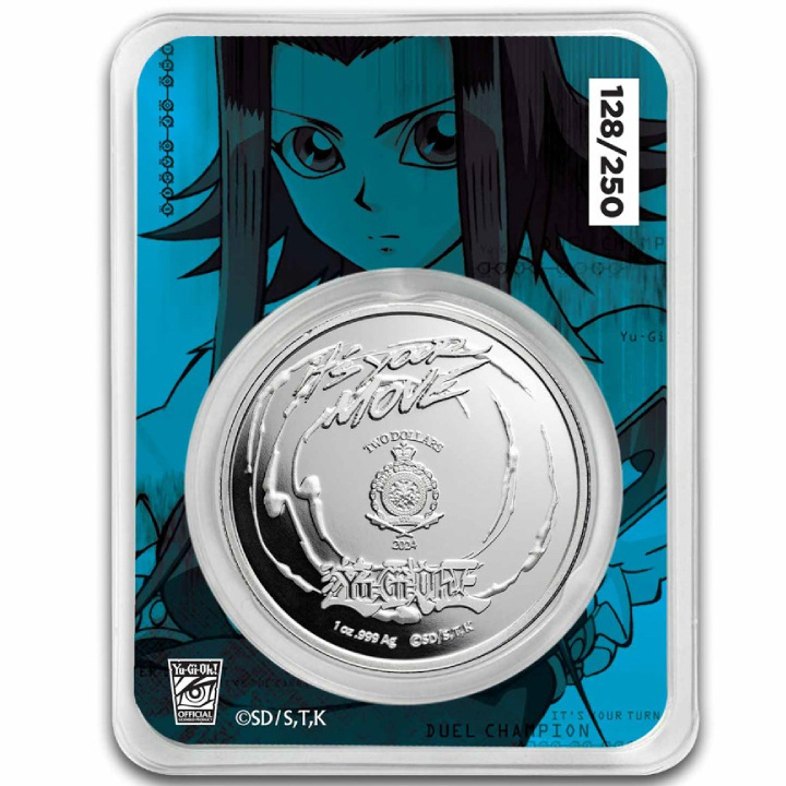 Niue: Yu-Gi-Oh! Akiza Izinski coloured 1 oz Silver 2024 Slab