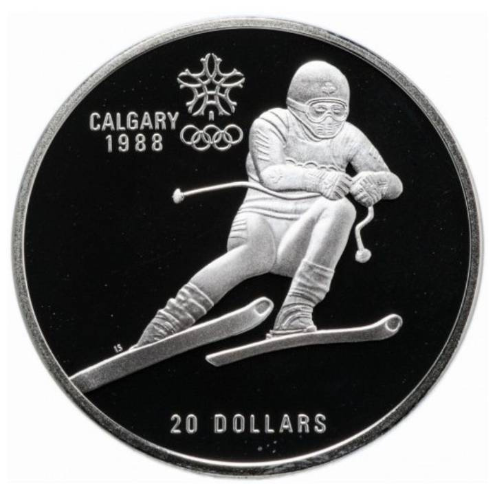 Canada: Set di 10 monete Giochi Olimpici di Calgary 1988 Argento