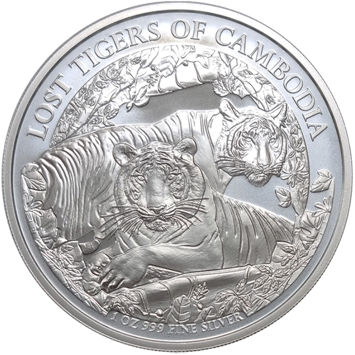Cambodia: The Lost Tiger of Cambodia 1 oz Silber 2024