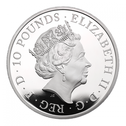 Les bêtes royales Tudor : Lion d'Angleterre 10 onces d'argent 2022 Proof