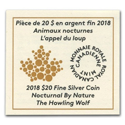 Nocturnal By Nature : Loup hurlant 1 once d'argent 2018