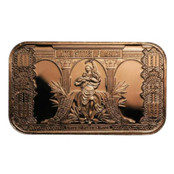 1 oz Copper Bar - $10 US Buffalo Banknote