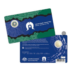 A 30-a aniversare a steagului Torres Strait Islander 2 dolari bronz colorat 2025 marcaj monetărie „C”
