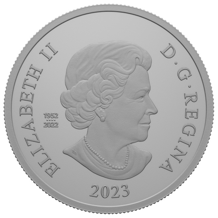 Canada: Monogramma reale di Sua Maestà il Re Carlo III $5 Argento 2023 Proof opaco
