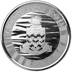 Cayman Islands: Loggerhead Turtle 1 uncja Srebra 2023 Prooflike