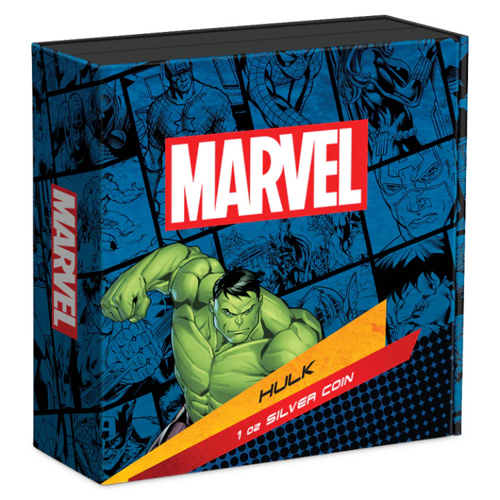 Niue: Marvel - Hulk colorata 1 oncia d'argento 2023 Proof