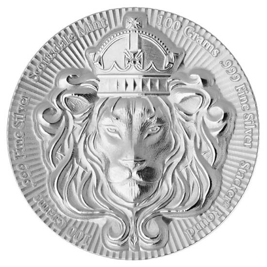 Scottsdale Mint Lion Stacker 100 gramm ezüst kerek érme