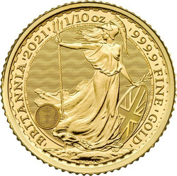 Britannia 1/10 uncji Złota 2021