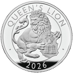 The Royal Tudor Beasts: Queen's Lion 2 oz Silver 2026 Proof