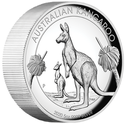 Canguro australiano 5 once d'argento 2020 Proof High Relief