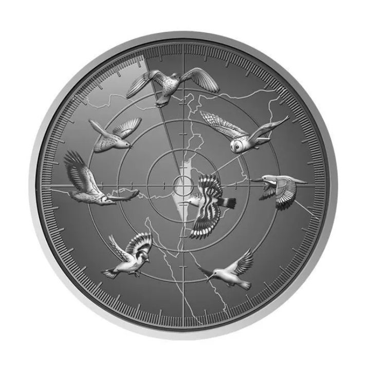 Lesser Kestrel coloured 1/2 oz Silver 2018 Coin