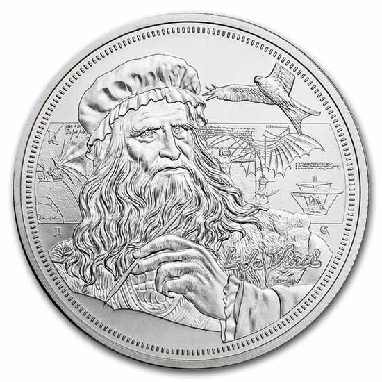 Niue: Icons of Inspiration: Leonardo da Vinci 1 uncja Srebra 2021