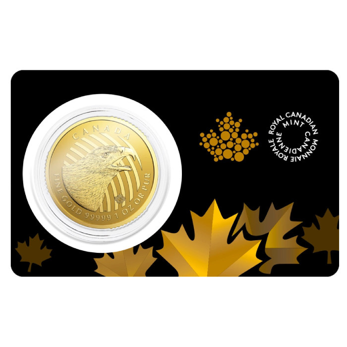 Moneda de oro Águila dorada canadiense 1 onza de oro 2018