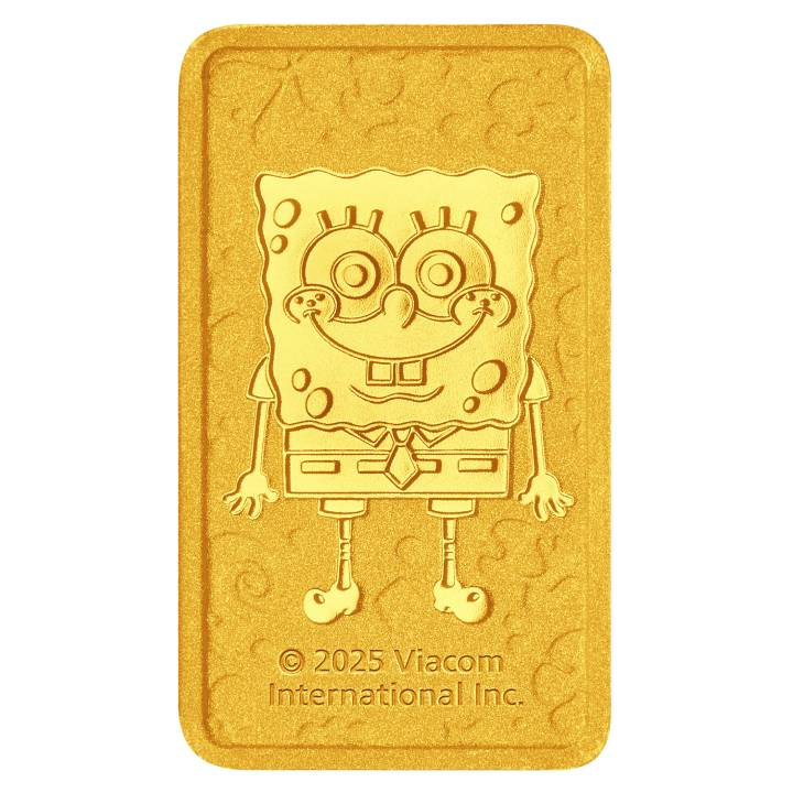 Zlatý ingot The Perth Mint, edice SpongeBob SquarePants – 1 gram