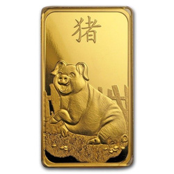 1 oz Bar Gold Lunar Year of the Pig