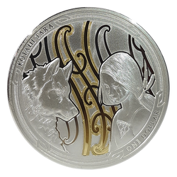 Set de 2 monedas de plata Maui y primer perro 2020