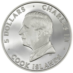 Islas Cook: Underlook - Undercat coloreado 1 oz Plata 2024 Proof Ultra Alto Relieve