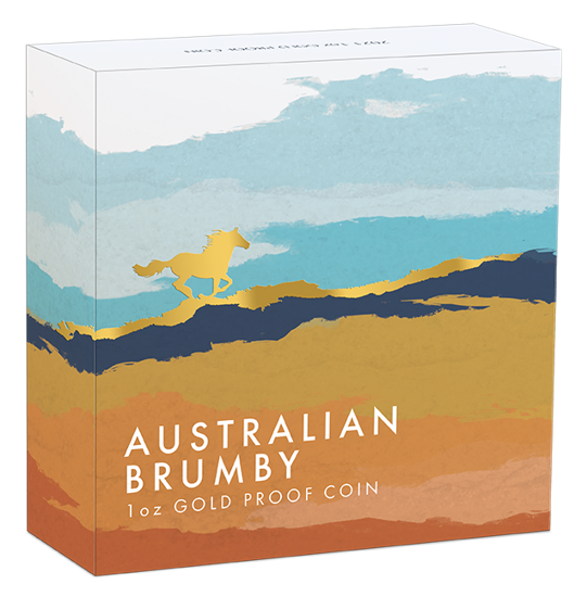Australijski dziki koń - Brumby 1 uncja Złota 2021 Proof