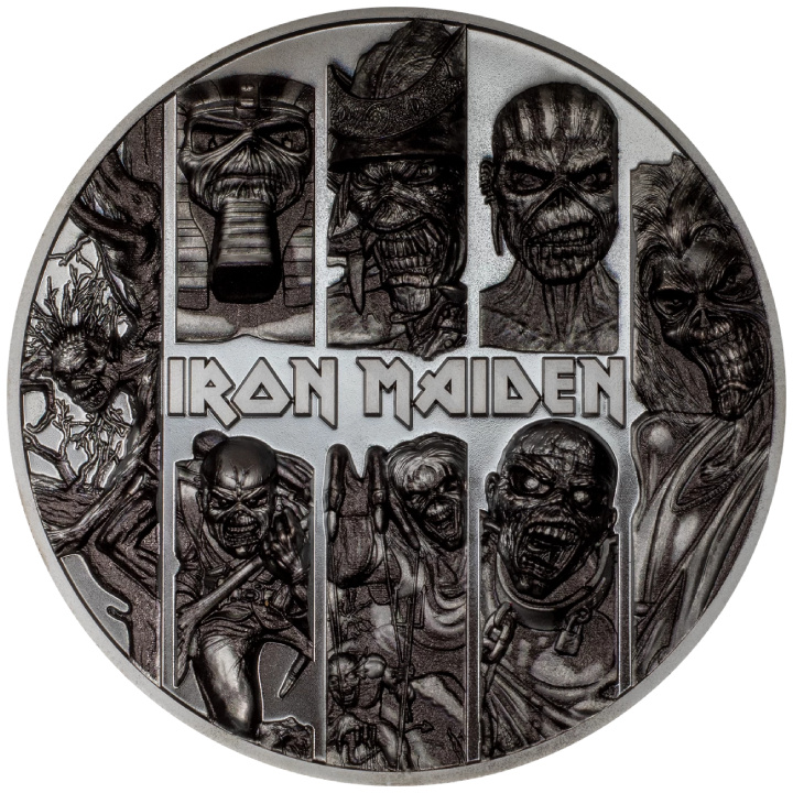 Cook Islands: Iron Maiden - Eddie coloured 3 oz Silver 2024 Black Proof