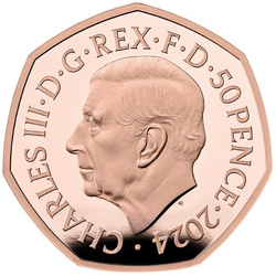 Harry Potter: Winged Keys 50p Gold 2024 Proof