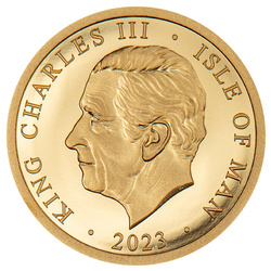 Isle of Man: 1-64 Noble 0,5 grama Złota 2023 Proof 