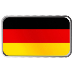 Lingot Scottsdale Mint - Drapeau allemand coloré 1 once d'argent